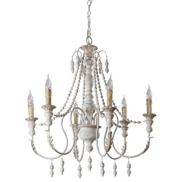 29.52 in. Antique Candle Style Chandelier With 6 light