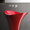 Love Lux Modern Pedestal Sink, Red