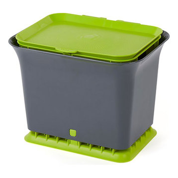 Fresh Air Odor-Free Kitchen Compost Collector, Green Slate
