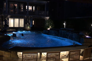 Landscape lighting captures a beauty only the night owns.