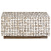 East at Main Dellwood Coconut Shell Coffee Table, Tumbled Granite