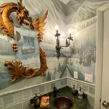 Viking Voyage Powder Room Mural