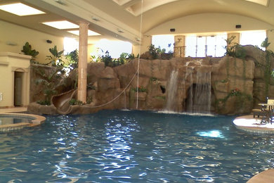 FAUX ROCK INDOOR POOL