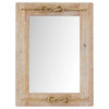 31" Rustic Brown Nautical Accent Framed Wall Mirror