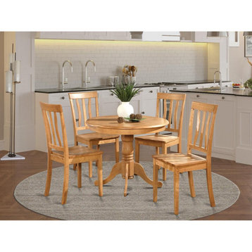 5-Piece Small Kitchen Table and Chairs Set, Breakfast Nook and 4 Kitchen Chairs