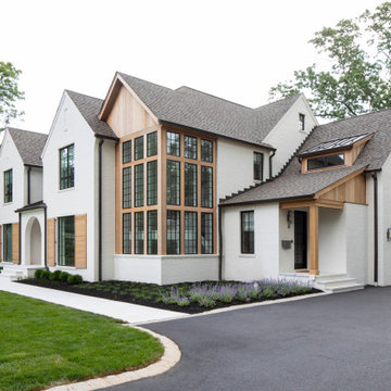 Brick and cedar modern home