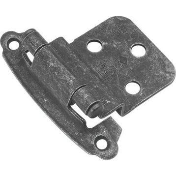 Vibra Pewter Surface Self-Closing 3/8 In. Offset Hinge, 2-Pack, BPP243-VP