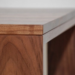Walnut Geo Leg Coffee Table - Coffee Tables