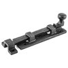 Black Slide Bolt Door Latch 4" L Wrought Iron Sliding Bolts with Catch Pack of 2
