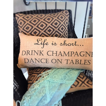 Champagne-Celebrate-Party Doublesided Message Gift Pillow