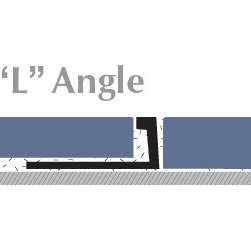 "L" Angle - top edge 1/8" reveal - Tile