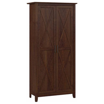 Key West Tall Storage Cabinet with Doors in Bing Cherry - Engineered Wood