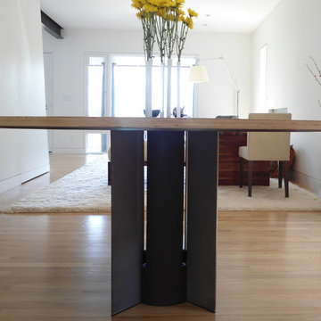 Modern Dining Room Table with Lazy Susan