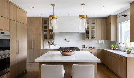 Dated White Kitchen Gains Warmth, Calm and Smart Storage