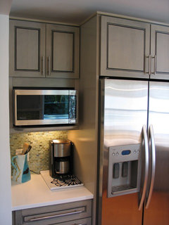 Too Shallow For New Microwave, Microwave Mounted In Upper Cabinet
