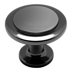Cosmas - Cabinet Knob, 1-1/4" Diameter, Black Nickel, Set of 10 - Cabinet And Drawer Knobs