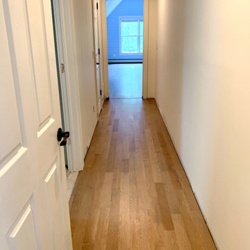 EAST QUOGUE: 4" SELECT WHITE OAK INSTALLED & FINISHED WITH CUSTOM GRAY STAIN