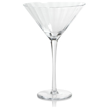 Malden Optic Martini Glasses, Clear, Set of 4