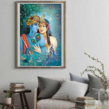 Radha Krishna Canvas Wall Art