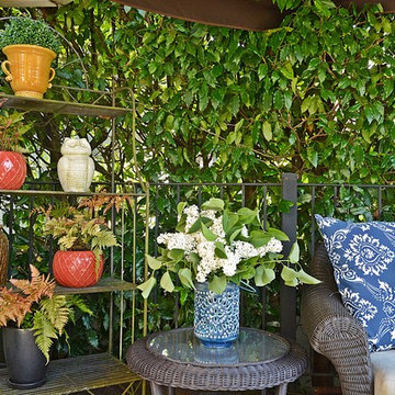 Backyard Patio - Red and Blue Cushions