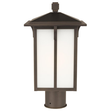 Tomek 1-Light Outdoor Post Lantern, Antique Bronze