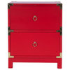 Butler Ardennes Red Campaign Chairside Chest