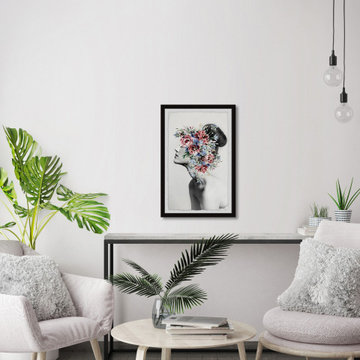 "Floral Thoughts" Framed Painting Print