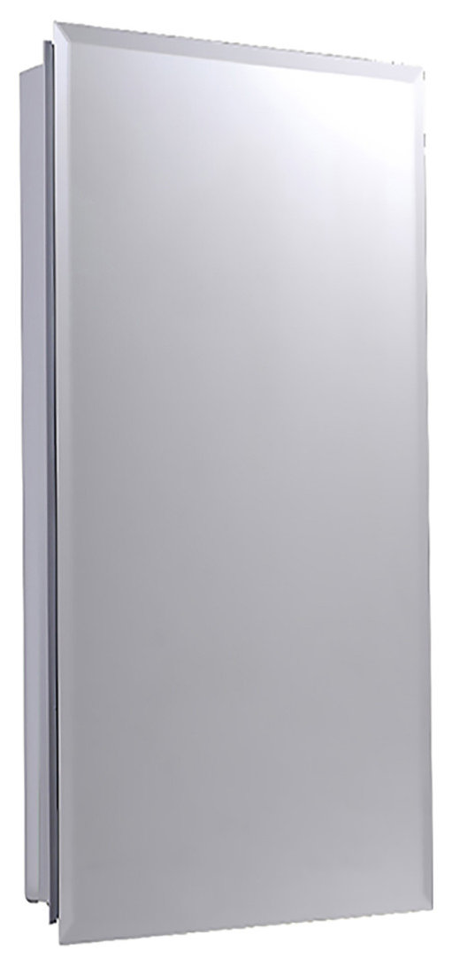 Euroline Medicine Cabinet, 18"x42", Beveled Edge, Surface Mounted