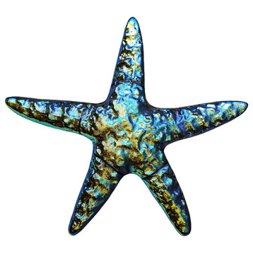 Metallic Starfish Fusion Series Ceramic Swimming Pool Mosaic 5", Rainbow