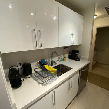 Modern Kitchen Remodel Done in a White Gloss Color