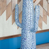 Eclectic Weathered Ceramic Cactus Vase, 20"