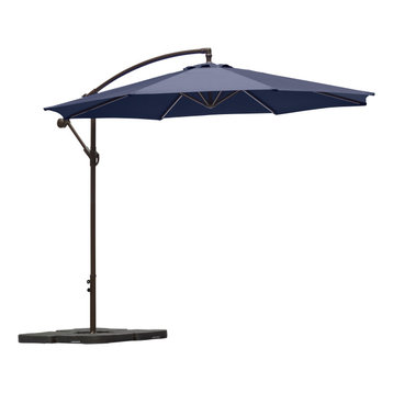Westintrends 10 Ft Outdoor Patio Cantilever Offset Umbrella with Base Weights, N