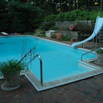 Before: Pool/Retaining Wall/Patio Upgrade (Dix Hills, NY)
