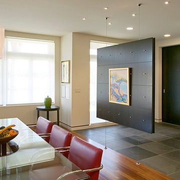 Contemporary Entry  Dining Room