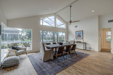 Inspiration for a modern dining room remodel in Miami