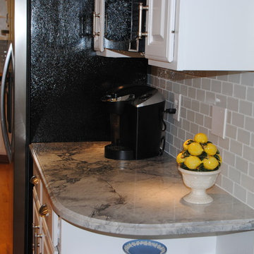 Making an oak kitchen white- Our updated kitchen