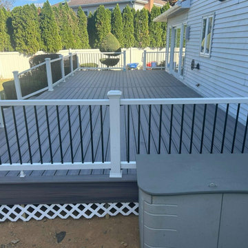Trex Enhance Rocky Harbor Flooring With Trex Select Railing Demo & Rebuild