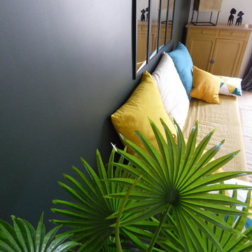 Rénovation : un beau mix and match coloré de 55m2