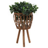3-Piece Set Bamboo Planters 11", 13" and 15" Brown