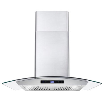 Cosmo 30 in. 380 CFM Ducted Wall Mount Stainless Steel Range Hood in Silver