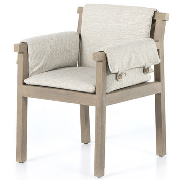 Galway Outdoor Dining Chair-Brown/Sand