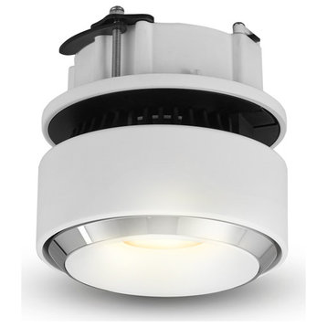 Integrated LED Flush Mounted Adjustable Downlight Commercial Grade, White