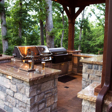 Sunset Hills Woodland Estate Pavilion & Custom Outdoor Kitchen