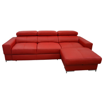 Bazalt 1 Leather Sectional Sofa, Right Corner