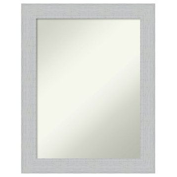 Shiplap White Non-Beveled Wood Wall Mirror - 22.25 x 28.25 in.