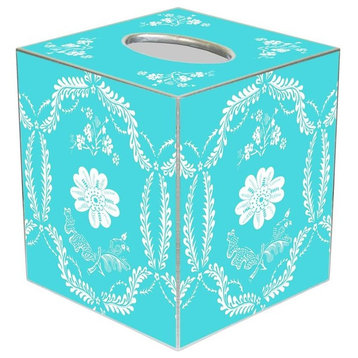 TB1204  -Turquoise  Provencial Tissue Box Cover