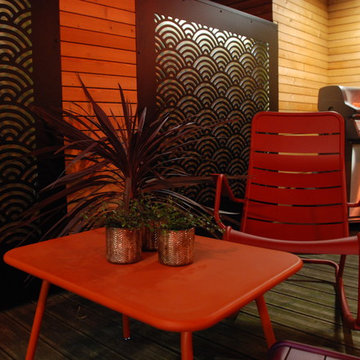 ambiance nocturne du patio