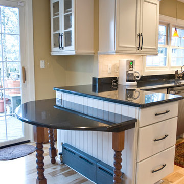 Kitchen remodel with computer niche