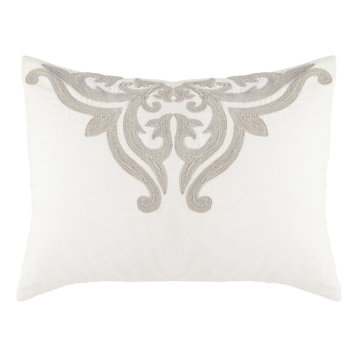 Kent 100% Cotton Embroidered Standard Sham by Kosas Home, Ivory