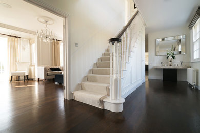 Design ideas for a transitional staircase in Kent.